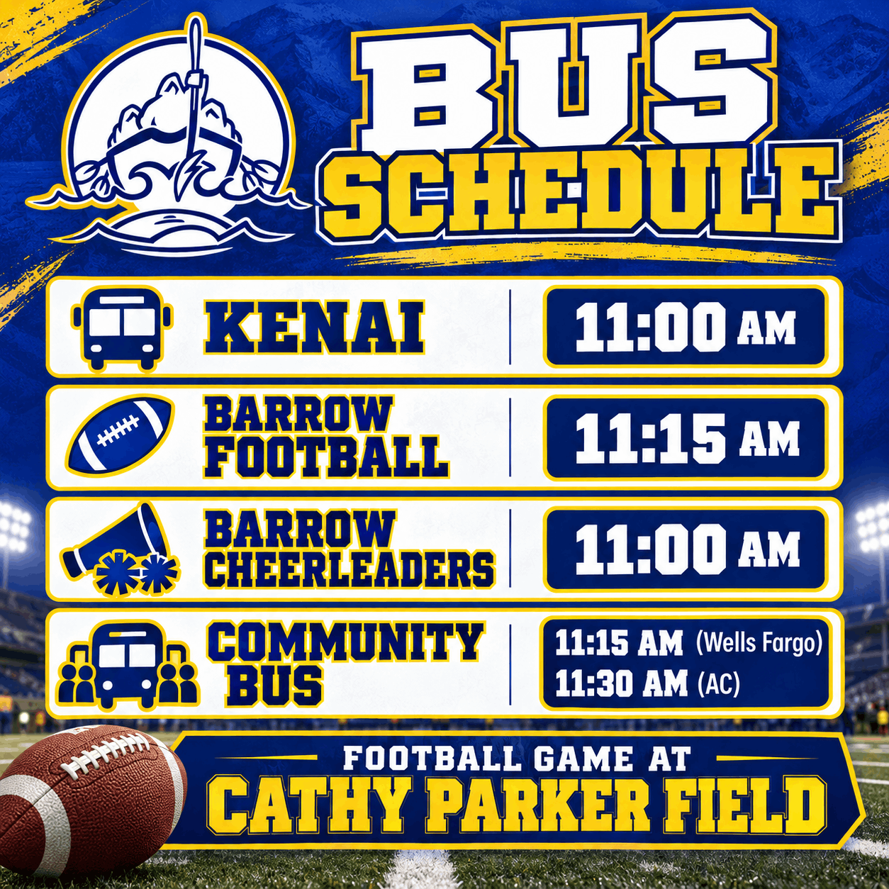 Football Bus Schedule 